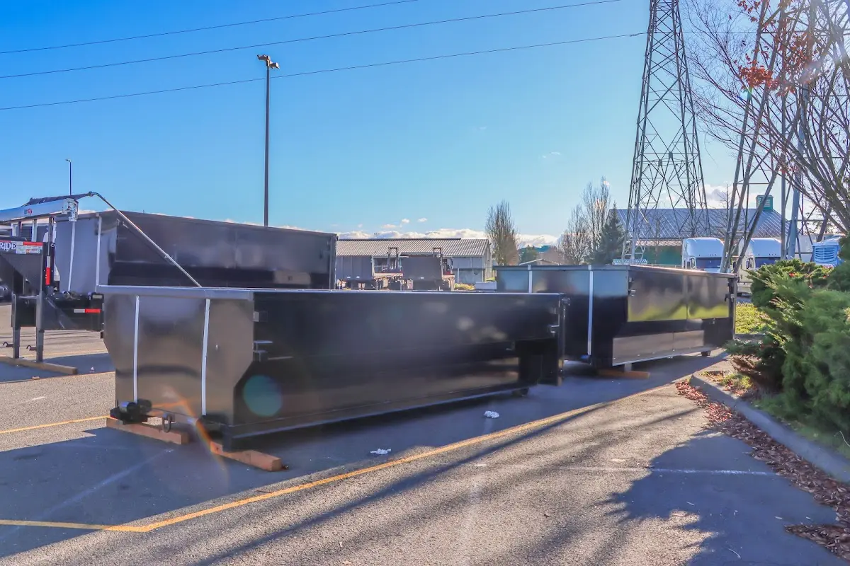 Roll-off dumpster ready for waste disposal at job site for Demolition Dumpster Rental in Cicero